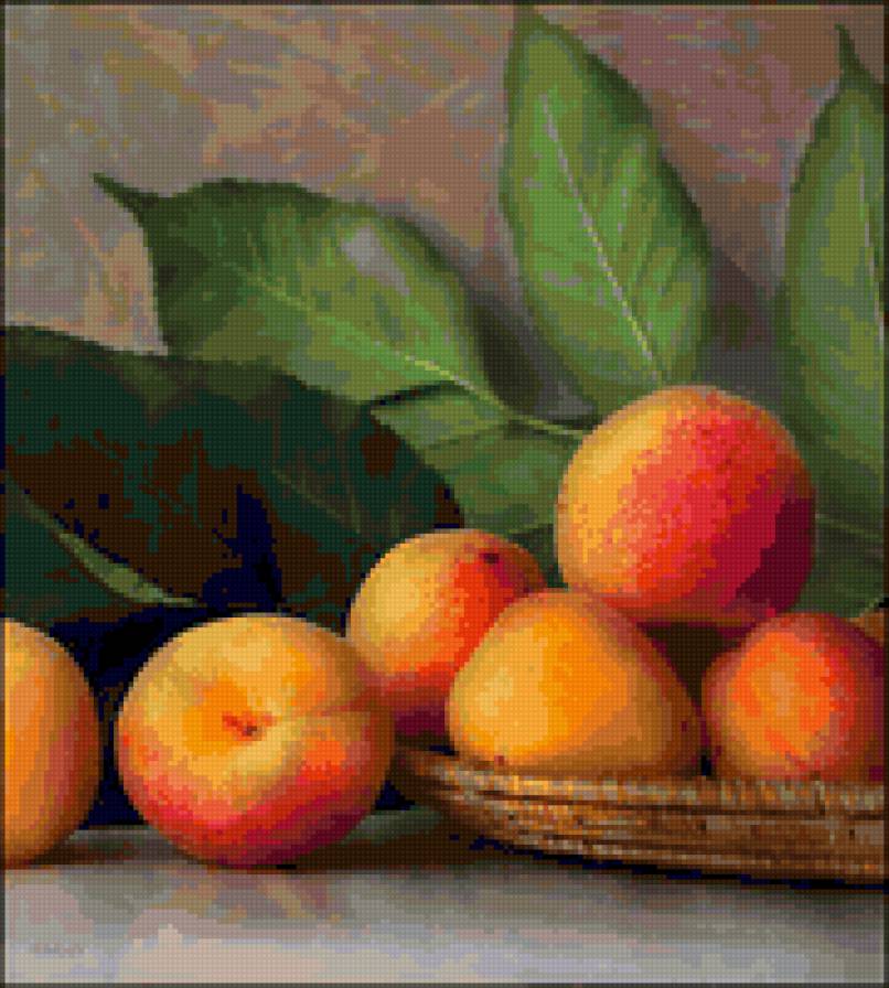 Абрикосы - натюрморт с абрикосами - предпросмотр