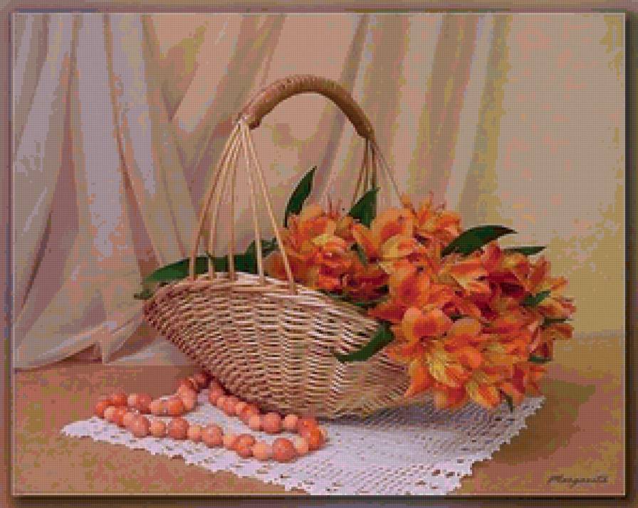 цветы в корзине - цветы, корзина - предпросмотр