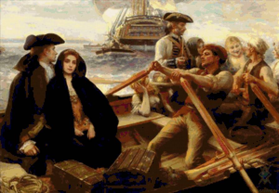 Лодка - искусство, живопись - предпросмотр