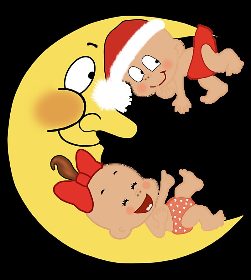 месяц - детки, мультяшки, детям - оригинал