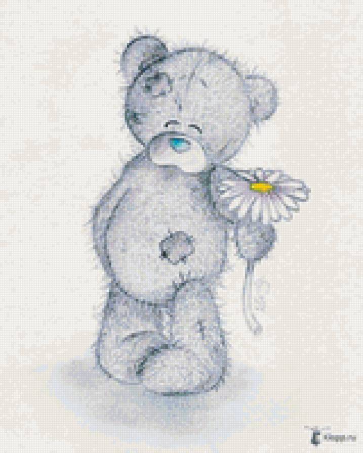 с ромашкой - тедди - предпросмотр