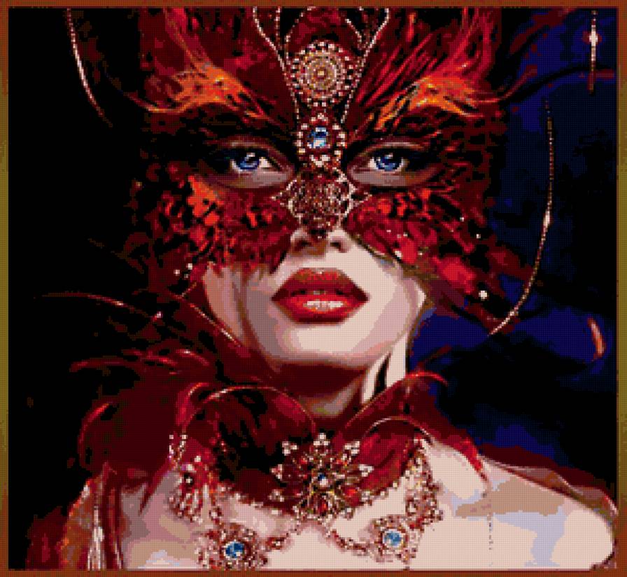 девушка - маска, маскарад, портрет, образ, девушки, гламур, женщина - предпросмотр