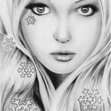 Схема вышивки «снежная дева»