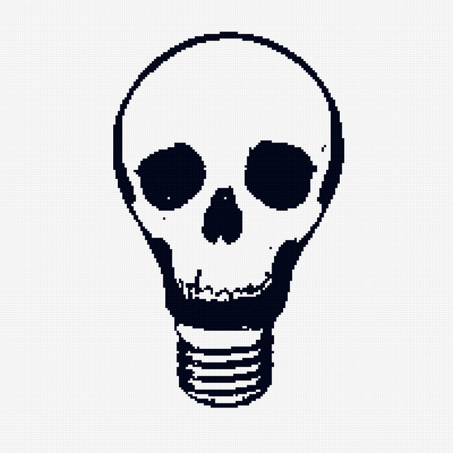 Лампочка Ильича - череп, лампочка - предпросмотр