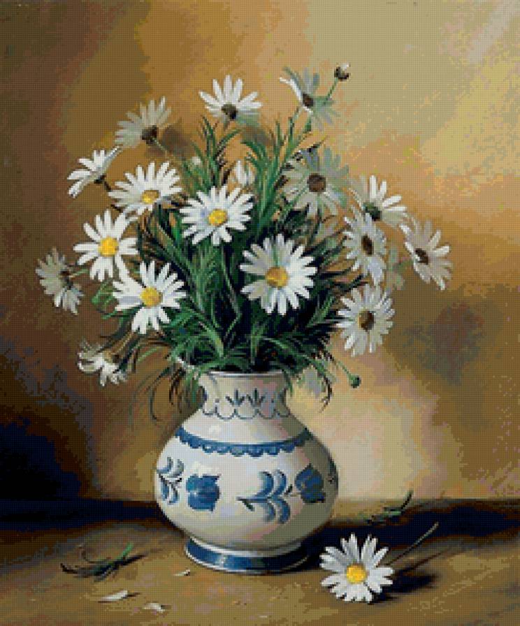 ромашки - ваза, цветы - предпросмотр