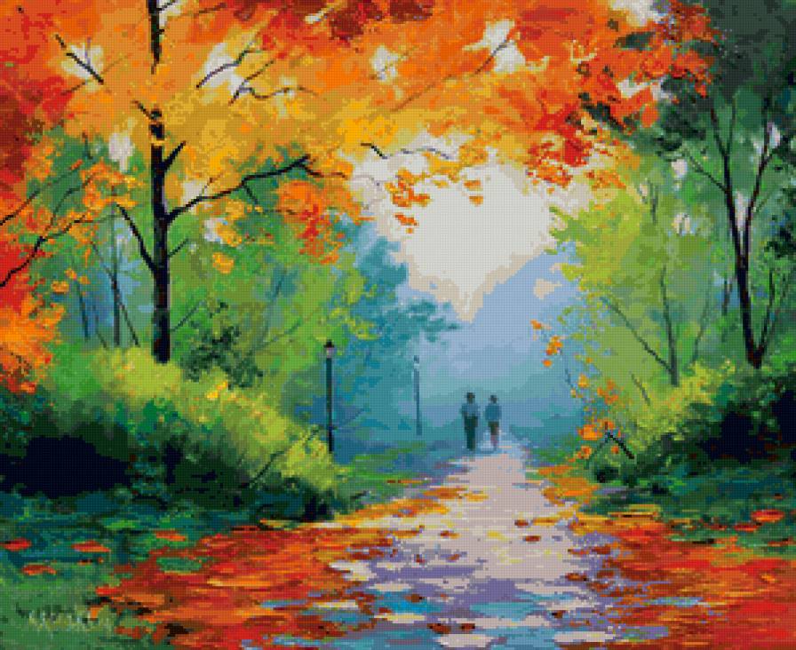 осень - природа, живопись - предпросмотр