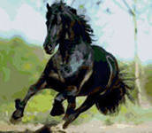 Схема вышивки «конь»