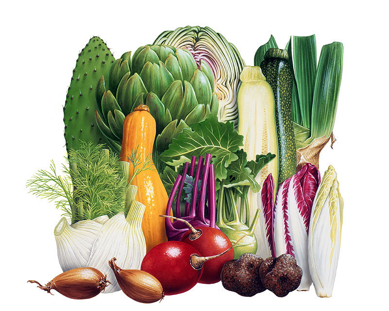Вершки и корешки - овощи, фрукты - оригинал