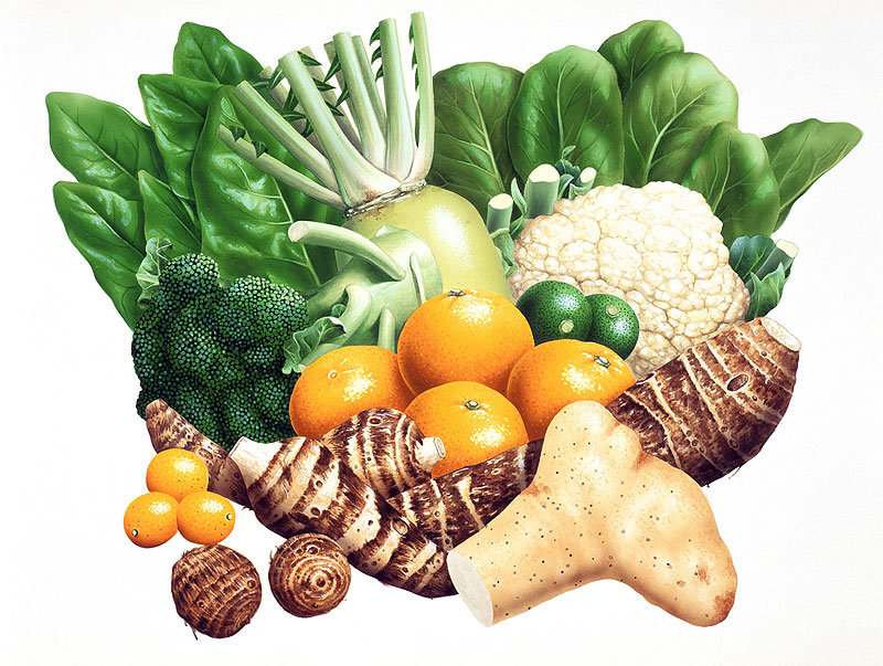 Вершки и корешки - фрукты, овощи - оригинал