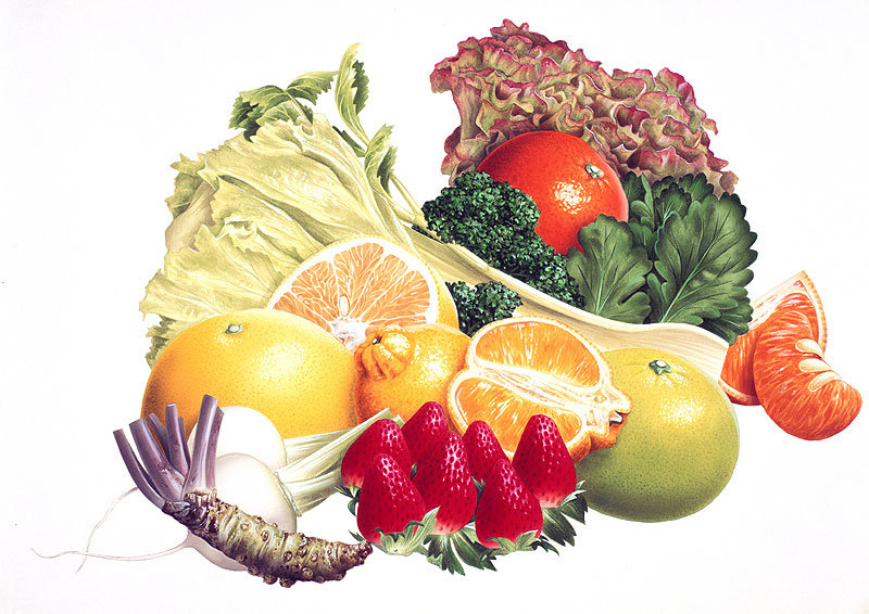 Вершки и корешки - овощи, фрукты - оригинал