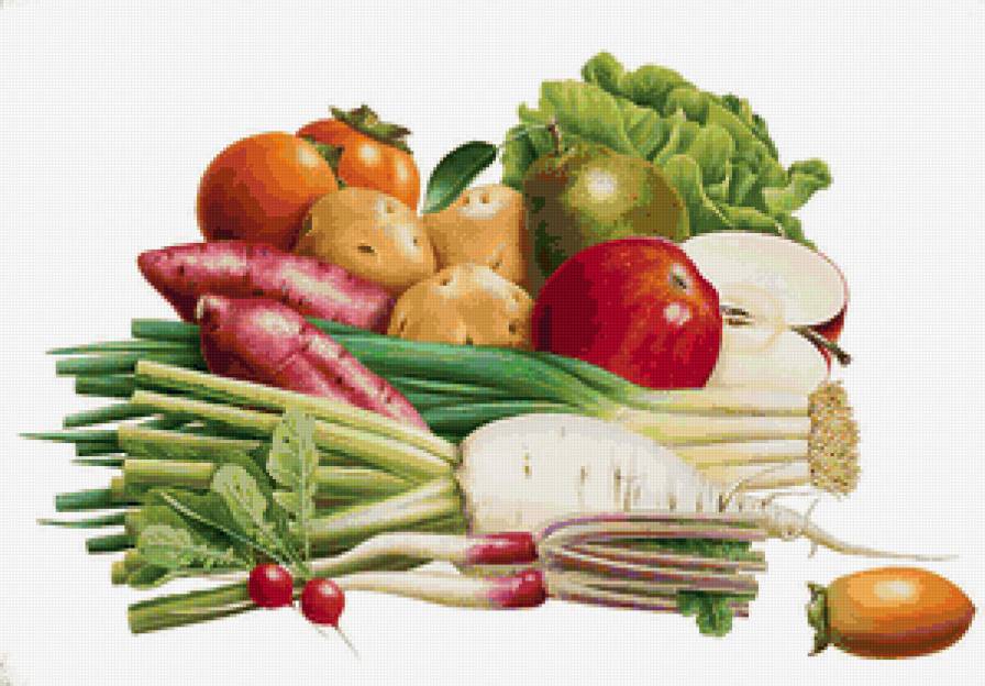 Вершки и корешки - фрукты, овощи - предпросмотр