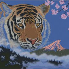 Схема вышивки «тигр»