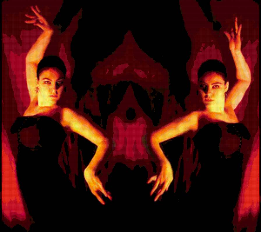 Испанский танец - огонь, испания, страсть, танец, любовь, жаркий, испанский - предпросмотр