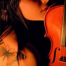 Схема вышивки «Девушка со скрипкой»