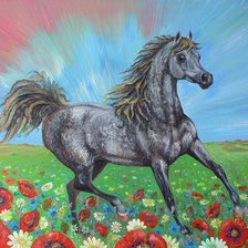 Схема вышивки «на цветущем лугу»