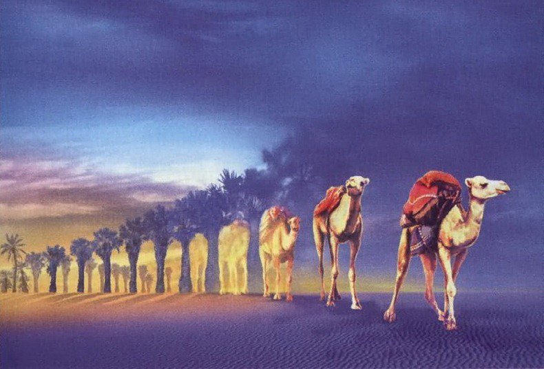 корабли пустыни - картина, сюреализм - оригинал