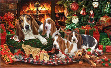 10 - рождество, собаки, животные, новогоднее - оригинал