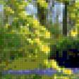 Предпросмотр схемы вышивки «Пейзаж с тюльпанами» (№91380)