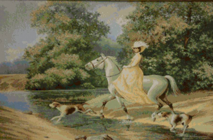 Девушка на охоте - предпросмотр