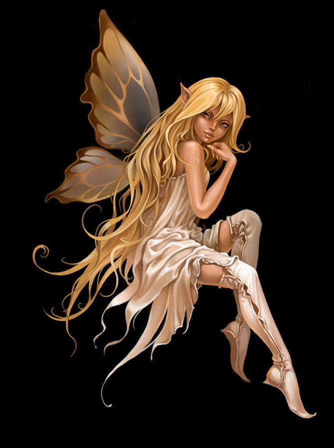 фея - фентези, крылья, девушка, фея, ангел, эльф - оригинал