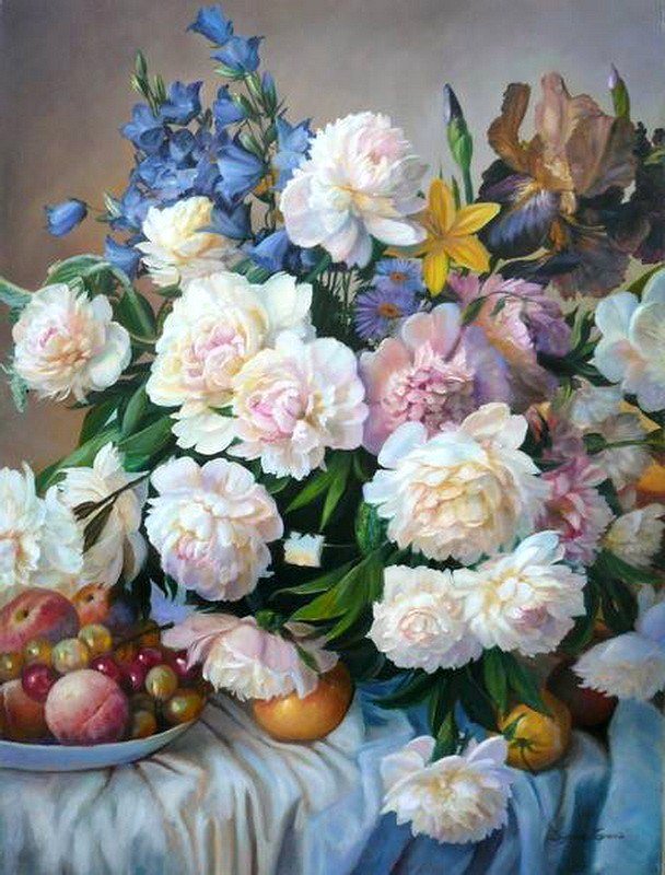 Пионы - цветы, натюрморт, пион - оригинал