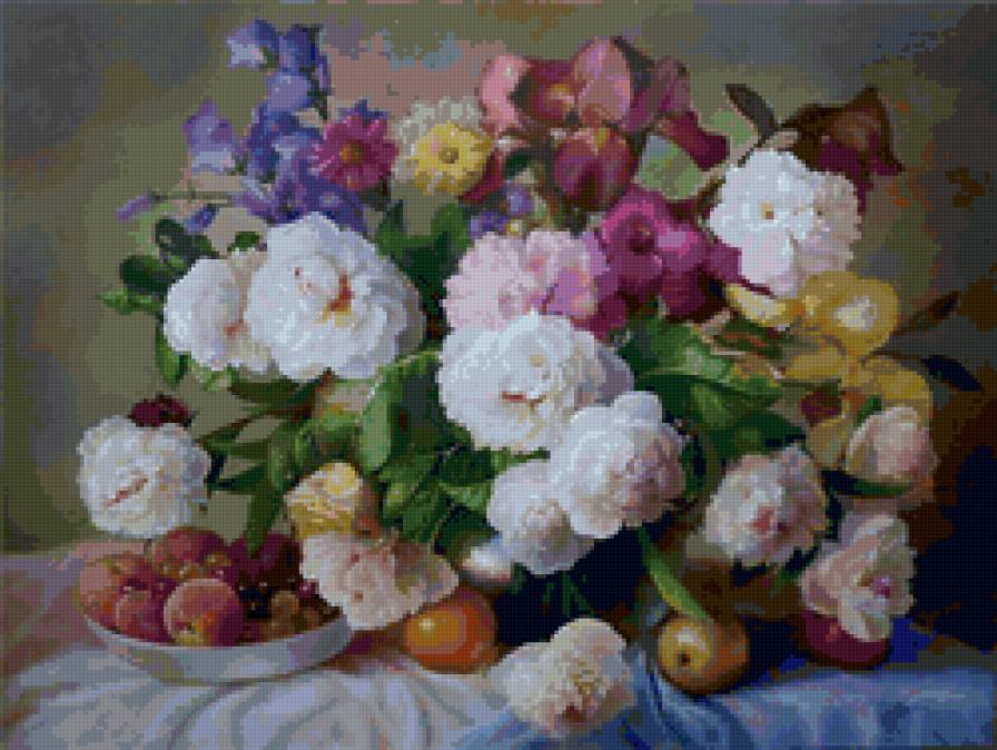 Пионы - цветы, натюрморт, пион - предпросмотр