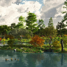 Схема вышивки «пейзаж»