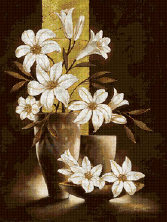 Лилии - вазы, букет, лилии, натюрморт - предпросмотр