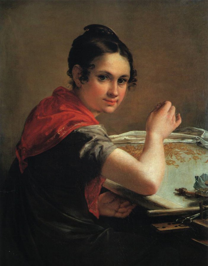 Золотошвейка В.Тропинин - оригинал