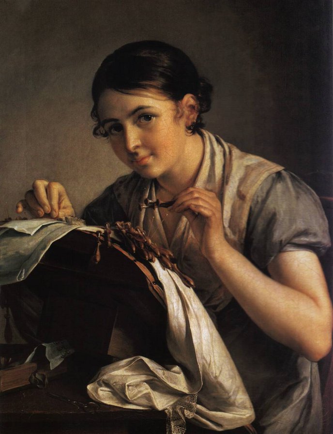 Кружевница В.Тропинин - оригинал