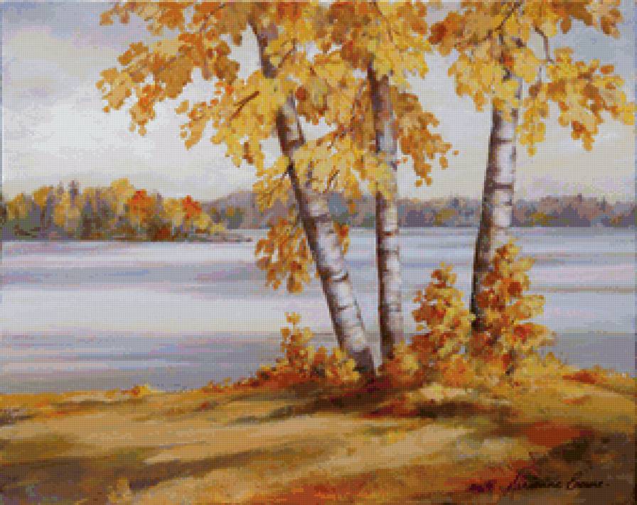 Серия "Пейзаж. Осень" - осень, река, пейзаж - предпросмотр