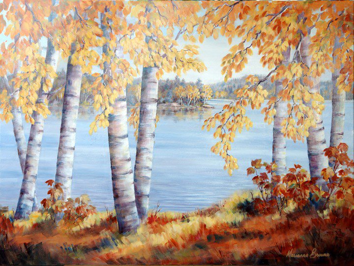 Серия "Пейзаж. Осень" - осень, река, пейзаж - оригинал