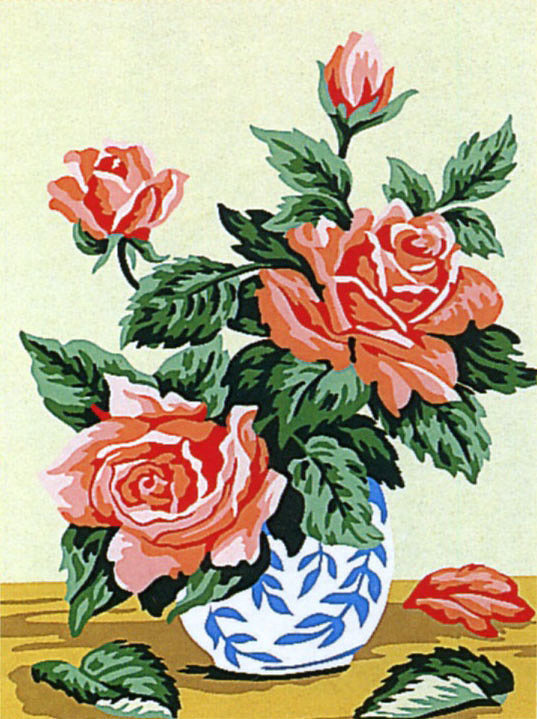 №92302 - ваза, розы, букет, цветы - оригинал