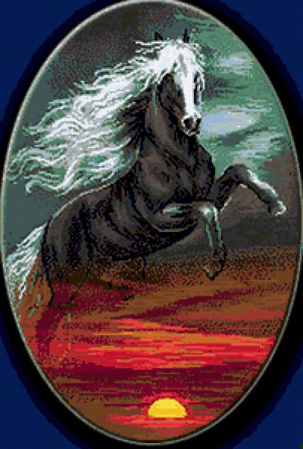 №92315 - лошади, пейзаж, животные - предпросмотр