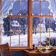 Схема вышивки «За окном»