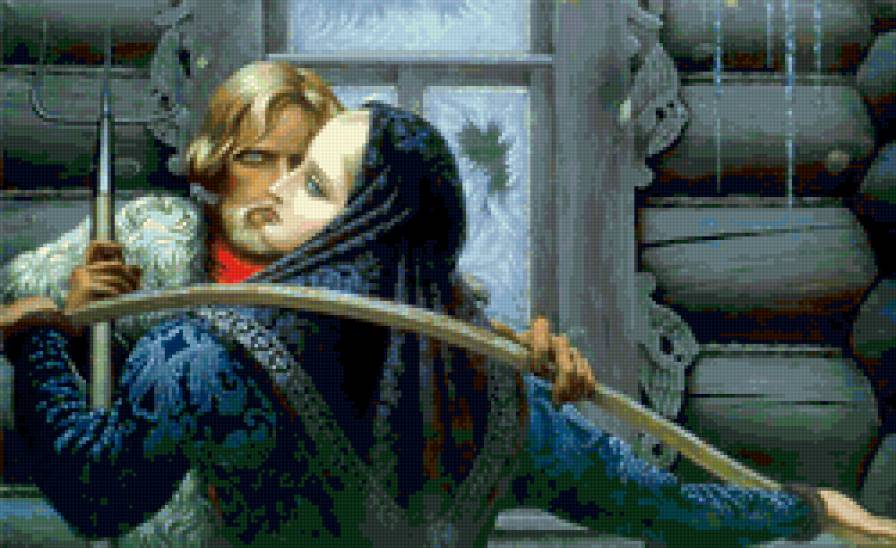 У чужого окна - окно, люди, зима - предпросмотр