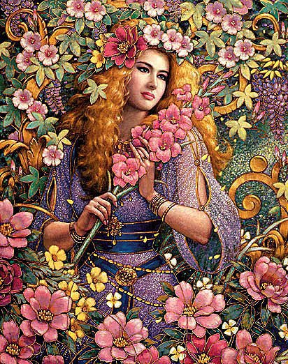 девушка в цветах - оригинал