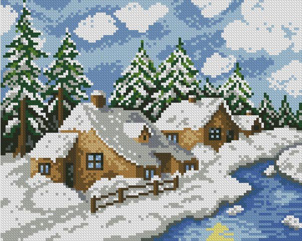 зимушка - пейзаж, деревня, зима, природа - оригинал