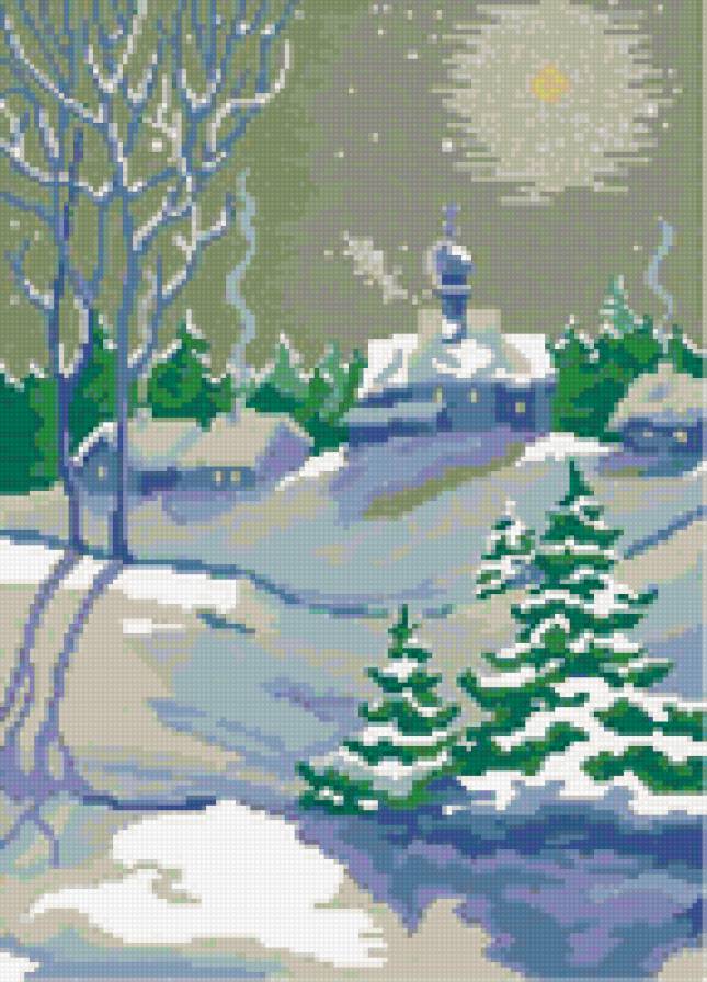 пейзаж - пейзаж, зима, природа - предпросмотр