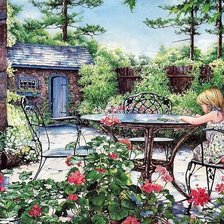 Схема вышивки «садик»