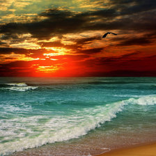 Схема вышивки «море»