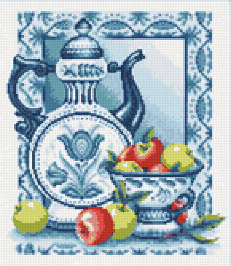 НАЛИВНЫЕ ЯБЛОЧКИ - натюморт - предпросмотр