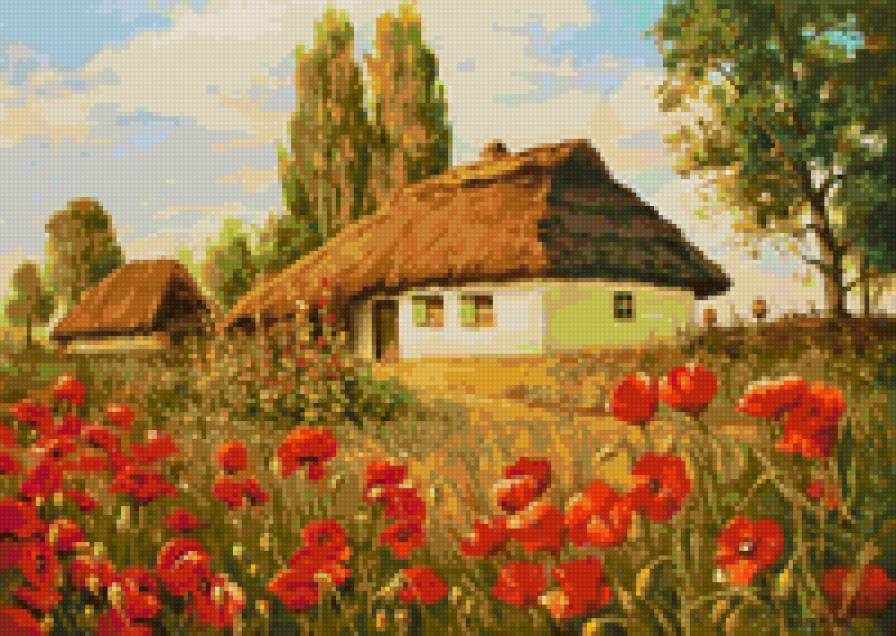 деревенский пейзаж - предпросмотр