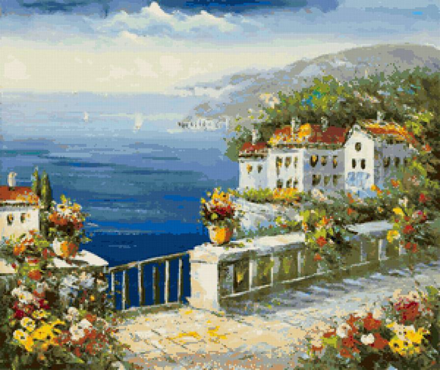 Серия "Пейзажи" - море, цветы, пейзаж - предпросмотр