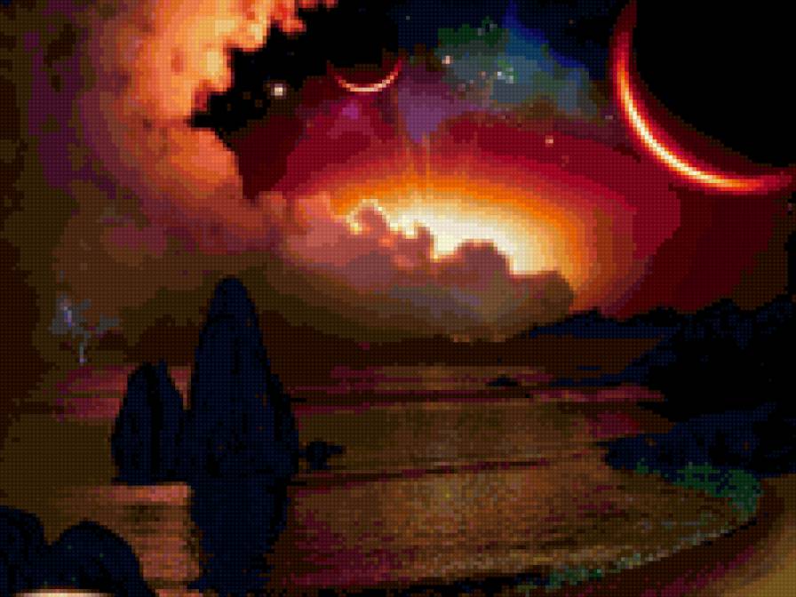 Космос - космос, планета, пейзаж, красота - предпросмотр