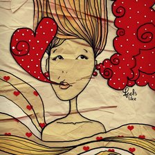 Схема вышивки «девушка»