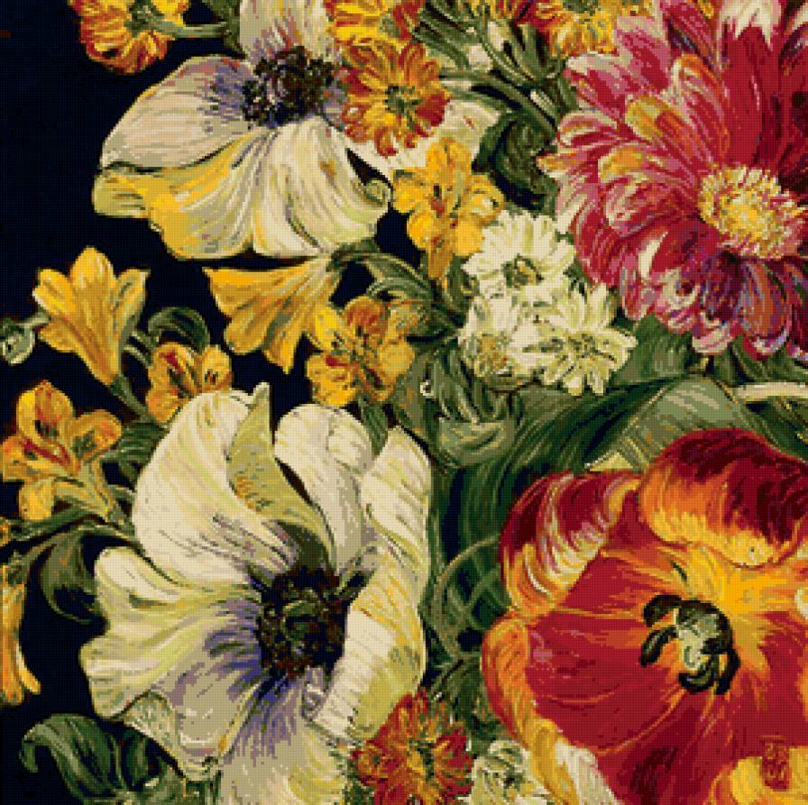 серия "яркие краски" - цветы, подушка - предпросмотр