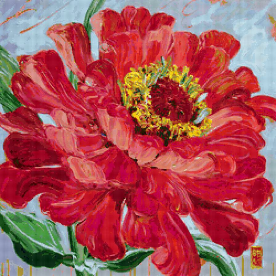 серия "яркие краски" - подушка, цветы - предпросмотр