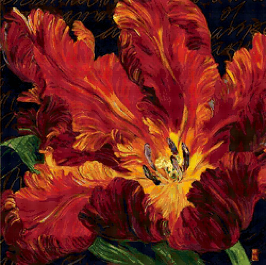 серия "яркие краски" - подушка, цветы - предпросмотр