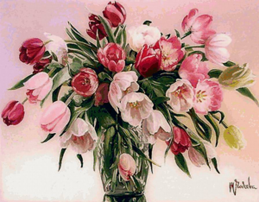 Тюльпаны - чачева татьяна, живопись - предпросмотр